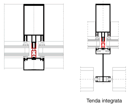 Montanti e traversi dwg